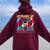 Promoted To Big Sister Leveling Up To Big Sis Women Oversized Hoodie Back Print Maroon