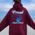 Proud Foster Mom Family National Foster Care Month Women Oversized Hoodie Back Print Maroon