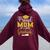 Proud Mom Of A 2024 Graduate For Family Graduation Women Oversized Hoodie Back Print Maroon