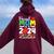 Proud Mom Of A Class Of 2024 Preschool Graduate Graduation Women Oversized Hoodie Back Print Maroon