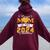 Proud Mom Of Two 2024 Graduates Mother Class Of 2024 Senior Women Oversized Hoodie Back Print Maroon