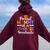 Proud Mommy Of 2024 5Th Fifth Grade Graduate Graduation Day Women Oversized Hoodie Back Print Maroon