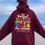 Proud Sister Of 2024 Pre-School Graduate Graduation Pre-K Women Oversized Hoodie Back Print Maroon