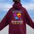 Pround Autism Mom Heart Mother Puzzle Piece Autism Awareness Women Oversized Hoodie Back Print Maroon