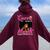 A Queen Was Born In March Birthday Black Afro Girls Women Oversized Hoodie Back Print Maroon