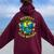 Respect Your Mother Earth Day Nature Goddess Flowers Women Oversized Hoodie Back Print Maroon