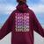 Retro First Name Taylor Girl Boy Surname Repeated Pattern Women Oversized Hoodie Back Print Maroon