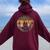 Retro Forest Trees Outdoors Nature Vintage Graphic Women Oversized Hoodie Back Print Maroon