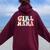 Retro Groovy Girl Mama Mother's Day For Mom Of Girl Women Oversized Hoodie Back Print Maroon