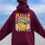 Retro Groovy Hello Summer Smile Face Hello Beach Vacation Women Oversized Hoodie Back Print Maroon