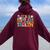 Retro Groovy It's A Good Day For Speech Therapy Smile Face Women Oversized Hoodie Back Print Maroon