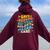 Retro Groovy Save Bees Rescue Animals Recycle Fun Earth Day Women Oversized Hoodie Back Print Maroon