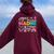 Retro Madre Ella Es Mamá Spanish Blessed Mom Mother's Day Women Oversized Hoodie Back Print Maroon