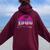 Retro Sunset 1986 Limited Edition Vintage Women Oversized Hoodie Back Print Maroon