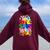 You Are Safe With Me Rainbow Pride Lgbtq Gay Transgender Women Oversized Hoodie Back Print Maroon