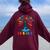 San Francisco Pride 2024 Beacon Of Love Rainbow Transgender Women Oversized Hoodie Back Print Maroon