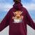 Scottish Baby Highland Cow Cattle Farm Floral Cute Cow Lover Women Oversized Hoodie Back Print Maroon