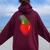 Senegal African Parrot Heart Pocket Women Oversized Hoodie Back Print Maroon