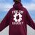 Shamrock Leaf Feelin' Clucky Chicken Lucky St Patrick's Day Women Oversized Hoodie Back Print Maroon