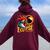 Solar Eclipse April 04 2024 Chicken Total Solar Eclipse 2024 Women Oversized Hoodie Back Print Maroon