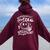 Somebody's Feral Wrestling Mom Retro Mama Life Mother's Day Women Oversized Hoodie Back Print Maroon