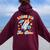 Space Lover Teacher Life Back To School Reach For The Stars Women Oversized Hoodie Back Print Maroon