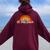 St Pete Beach Florida Fl Vintage Rainbow Retro 70S Women Oversized Hoodie Back Print Maroon