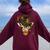 Steampunk Gear Giraffe Mechanical Animal Giraffe Lover Women Oversized Hoodie Back Print Maroon