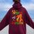 Stepping Into Junenth Like My Ancestors Black Girls Women Oversized Hoodie Back Print Maroon