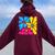 Subtle Pansexual Flower Floral Pan Pride Month Lgbtq Plant Women Oversized Hoodie Back Print Maroon