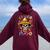 Sugar Skull Cinco De Mayo For Mexican Party Women Oversized Hoodie Back Print Maroon