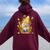 Sunflower Gnome With Bee Hippie Gnome Lover Women Oversized Hoodie Back Print Maroon