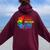 Sunflower Kindness Equality Inclusion Diversity Love Women Oversized Hoodie Back Print Maroon