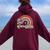 Be The Sunshine Kindness Retro Rainbow Vintage Graphic Women Oversized Hoodie Back Print Maroon