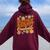Super Groovy Counselor Retro 70S Hippie School Counseling Women Oversized Hoodie Back Print Maroon
