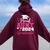 Super Proud Aunt Of 2024 Graduate Awesome Family College Women Oversized Hoodie Back Print Maroon