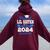 Super Proud Little Sister Of 2024 Graduate Awesome Family Women Oversized Hoodie Back Print Maroon
