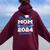 Super Proud Mom Of 2024 Graduate Awesome Family College Women Oversized Hoodie Back Print Maroon