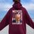 Never Surrender Trump Shot 2024 American Flag Men Women Oversized Hoodie Back Print Maroon