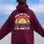 Taco Feed Me Tacos And Tell Me I'm Pretty Women Oversized Hoodie Back Print Maroon