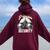 Team Princess Security Mom Dad Party Family Trip Vintage Women Oversized Hoodie Back Print Maroon