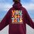 You Got This Test Day Teacher Student Testing Inspirational Women Oversized Hoodie Back Print Maroon