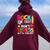 Testing Day Rock The Test Dont Stress Teacher Student Women Oversized Hoodie Back Print Maroon