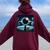 Total Solar Eclipse 2024 Girl Cat Eclipse Women Oversized Hoodie Back Print Maroon