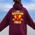 I Train Super Heroes T Pre-K Teacher School Idea Women Oversized Hoodie Back Print Maroon