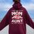Two Titles Mom Aunt Rock For Christmas Birthday Women Oversized Hoodie Back Print Maroon