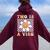 Two Is A Vibe Cute Groovy 2Nd Birthday Party Daisy Flower Women Oversized Hoodie Back Print Maroon