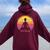 Never Underestimate A Woman With A Yoga Mat Retro Vintage Women Oversized Hoodie Back Print Maroon