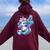 Unicorn Mermaid 4Th Birthday 4 Year Old Party Girls Outfit Women Oversized Hoodie Back Print Maroon