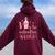 V Is For Vodka Drinking Valentines Day Women Oversized Hoodie Back Print Maroon
